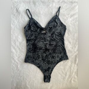 Elegant Black/Gray Bodysuit